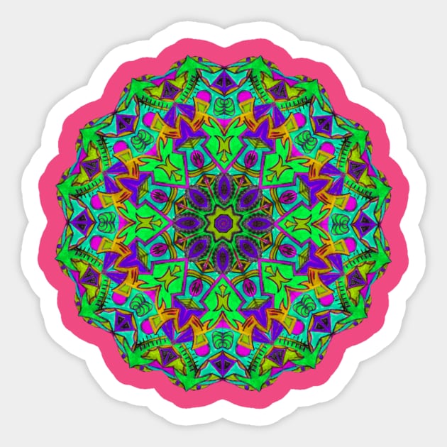 Vibrant Mandala Sticker by Shumlosh